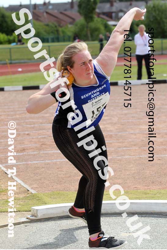 Senior womens shot putt, 2021 Northern Senior and Under-20s Champs., Leigh. Photo: David T. Hewitson/Sports for All Pics